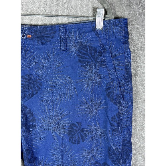 Original Weatherproof Vintage Chino Shorts Mens Sz 40‎ Stretch Blue Leaf Pockets - Picture 6 of 16